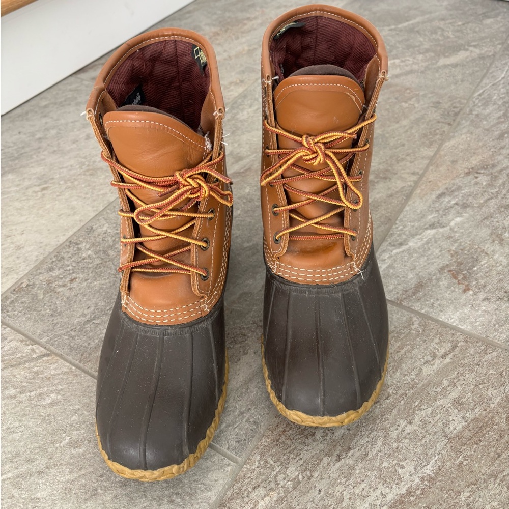 Duck Boots with Brown and Tan Leather